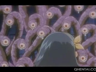Hentai adolescente wrapped y follada profundo por monstruo tentáculos